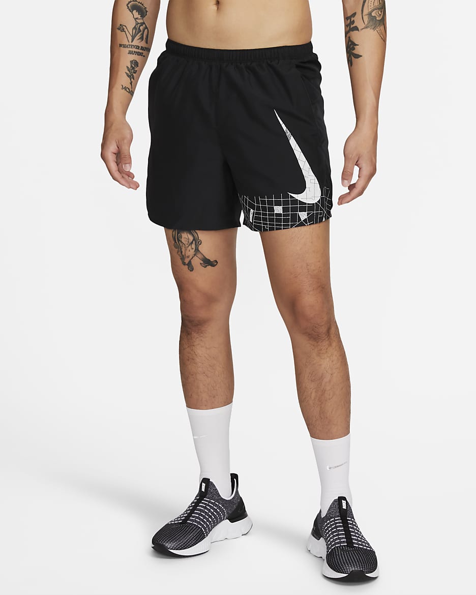 Nike Dri FIT Run Division Challenger Men s 13cm approx. Brief Lined Running Shorts. Nike ID